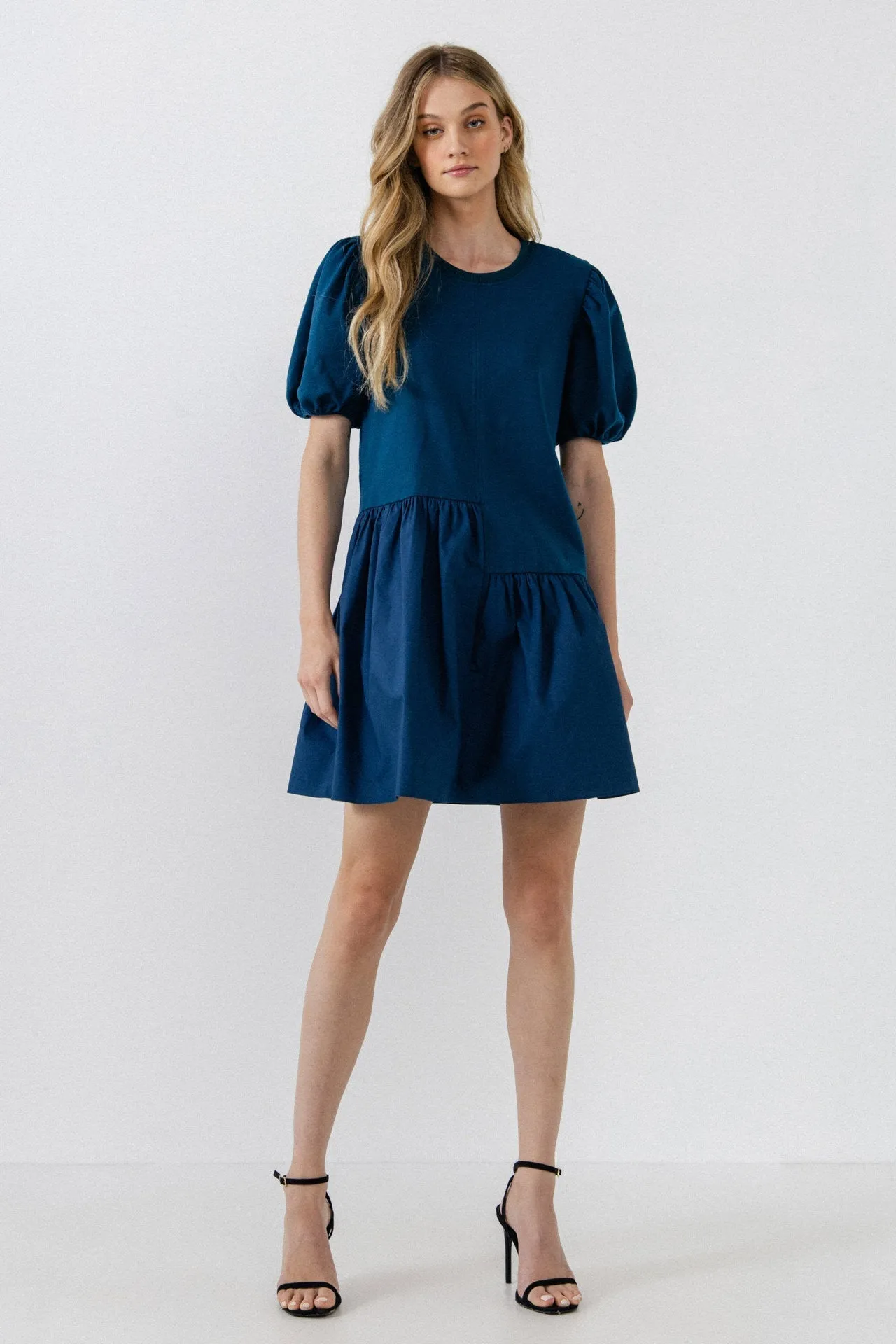 English Factory - Knit Woven Mixed Dress