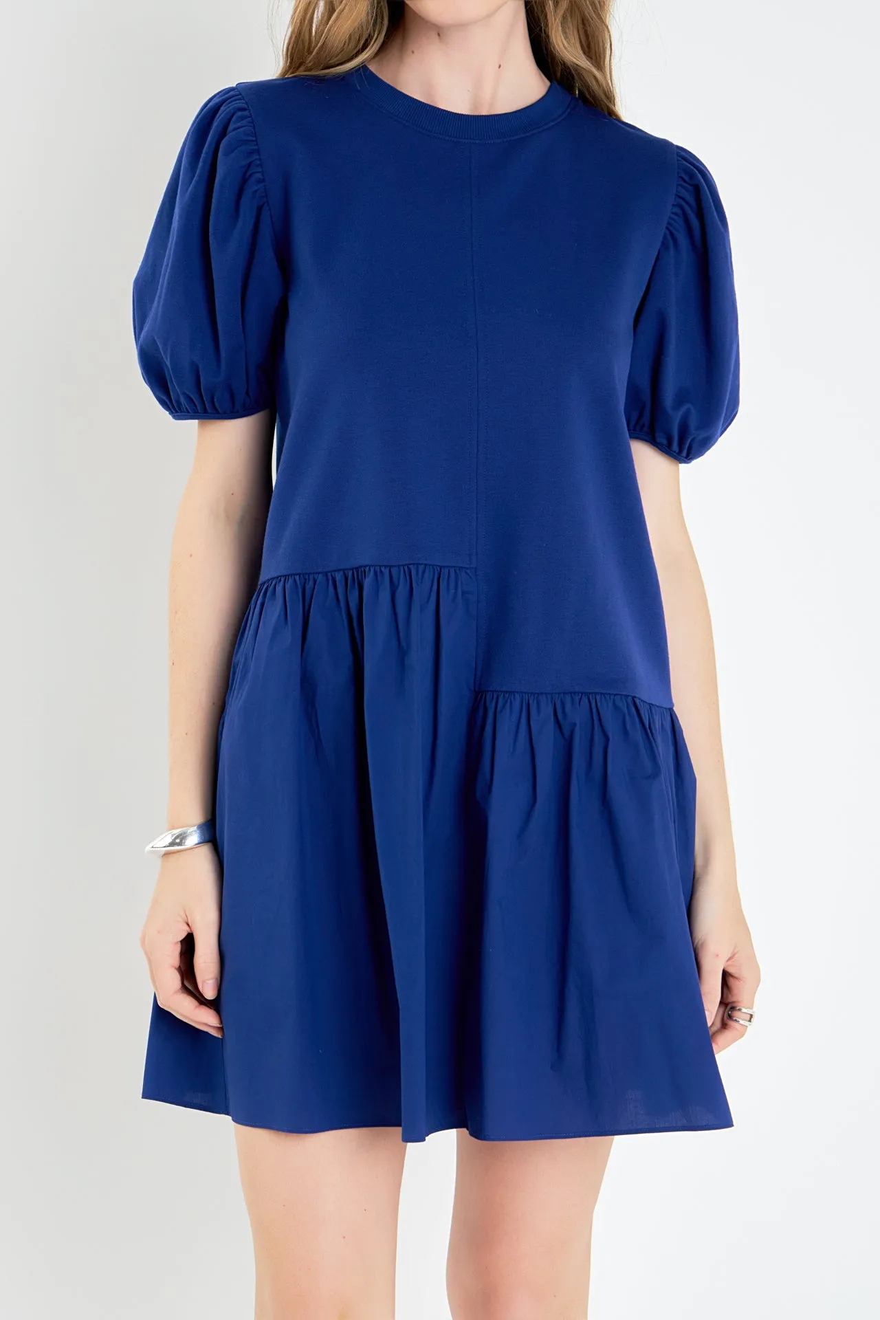 English Factory - Knit Woven Mixed Dress