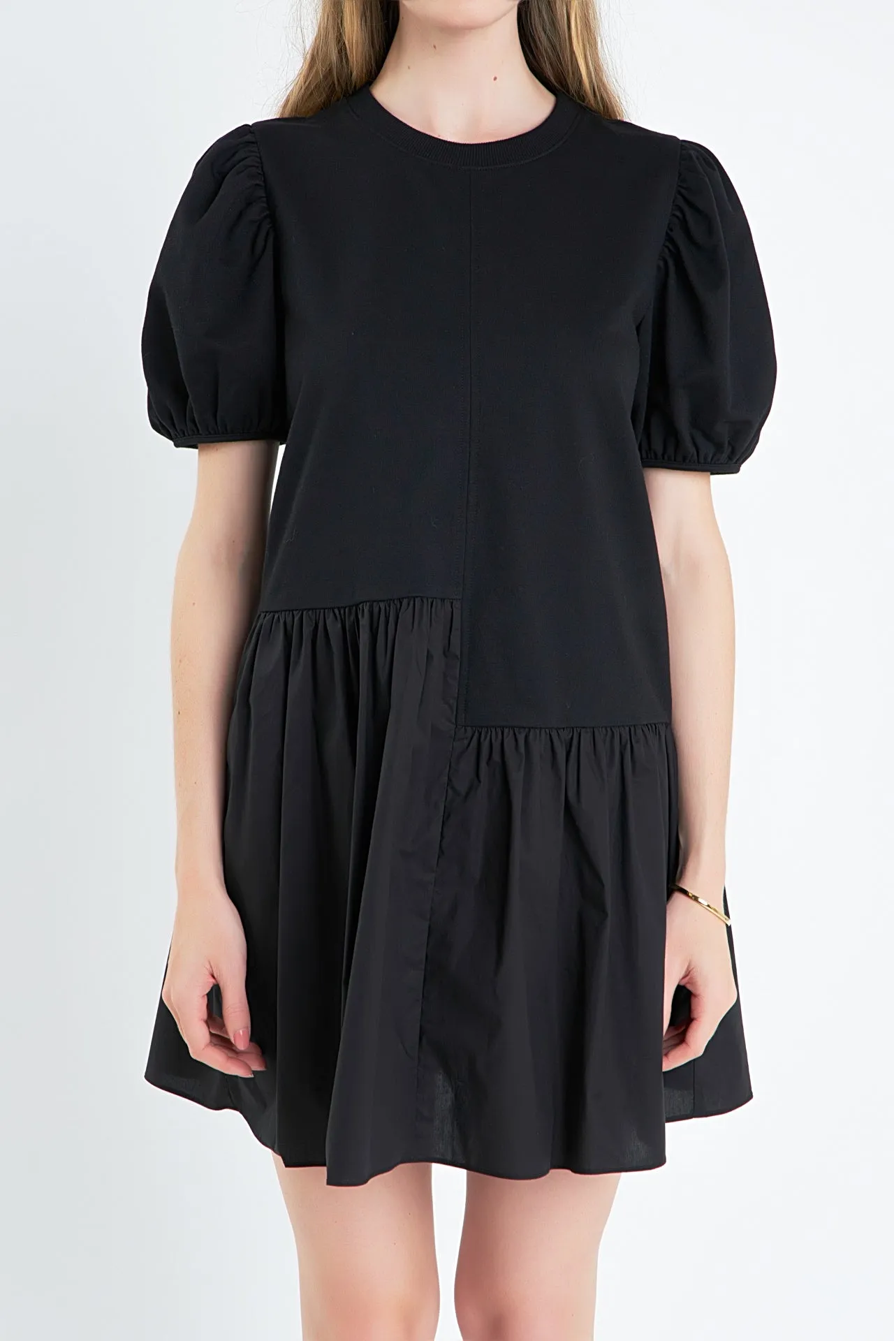 English Factory - Knit Woven Mixed Dress