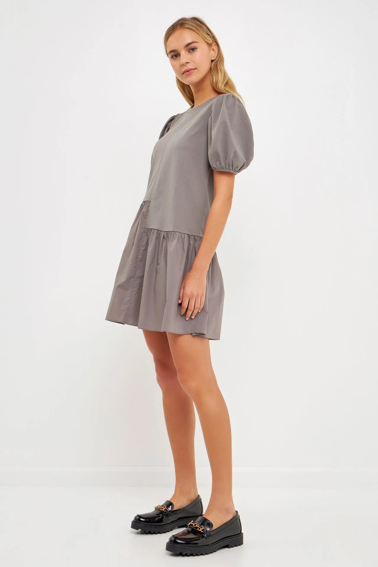 English Factory - Knit Woven Mixed Dress