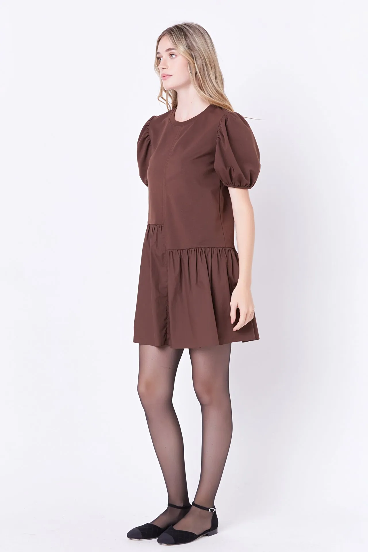 English Factory - Knit Woven Mixed Dress