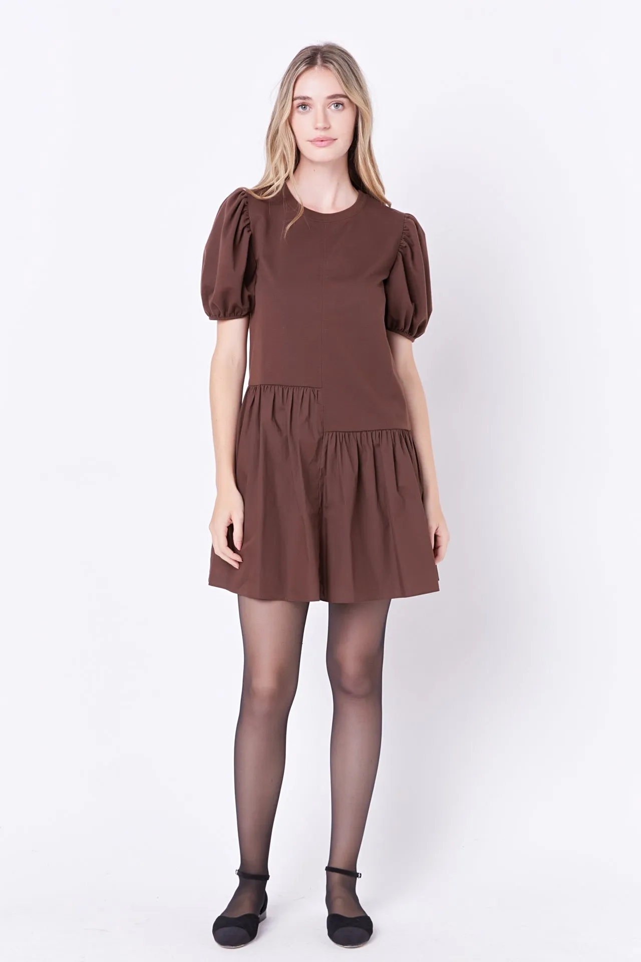 English Factory - Knit Woven Mixed Dress