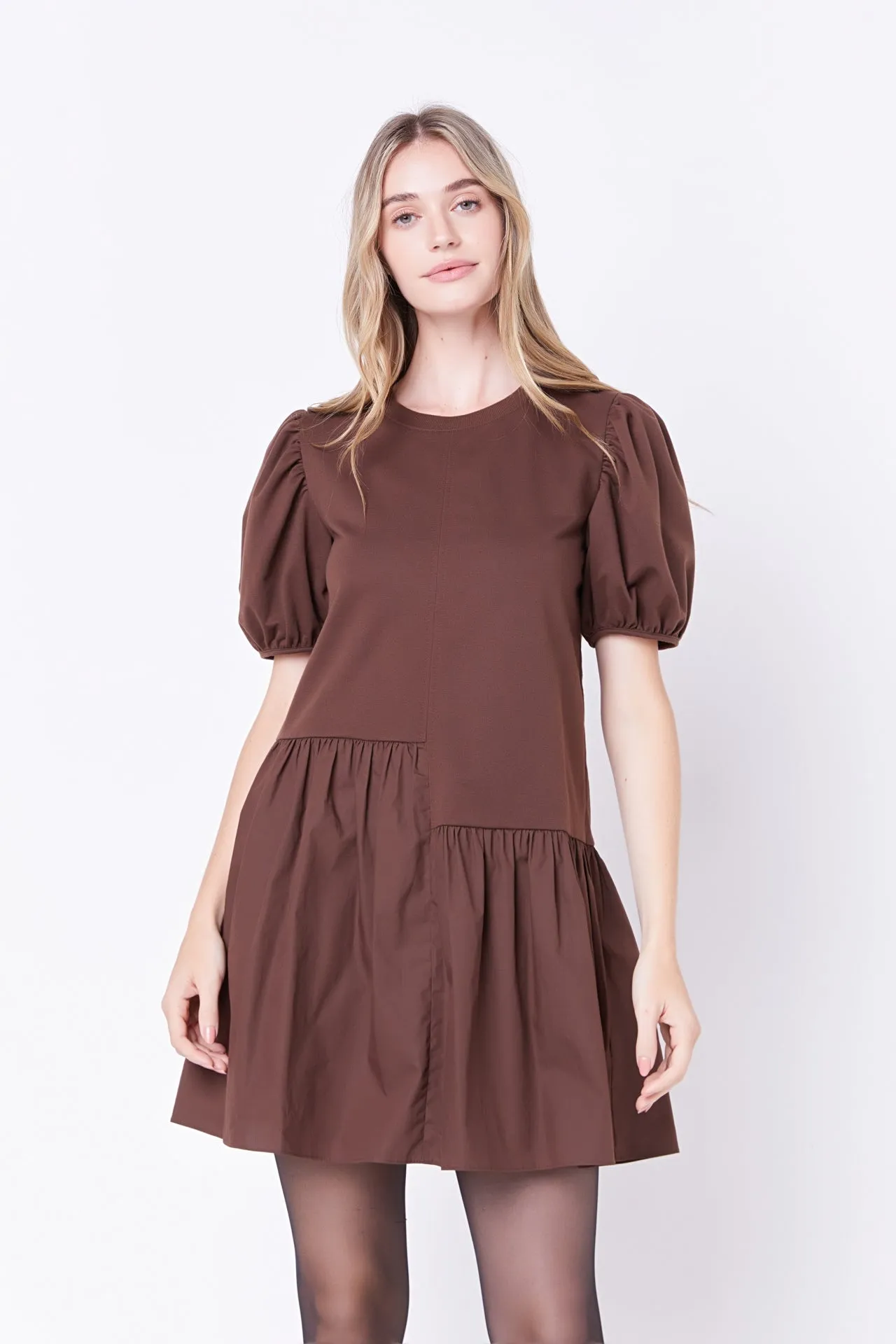 English Factory - Knit Woven Mixed Dress