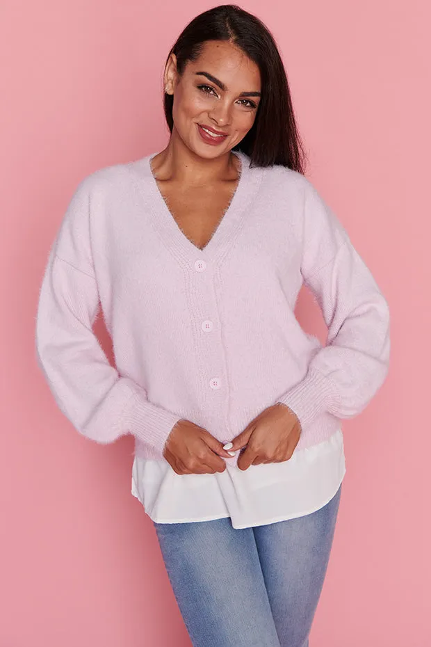 Fluffy Soft Pink Cardi