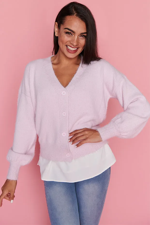 Fluffy Soft Pink Cardi