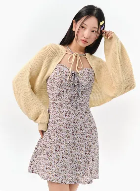 Front Tie Knit Bolero IS301