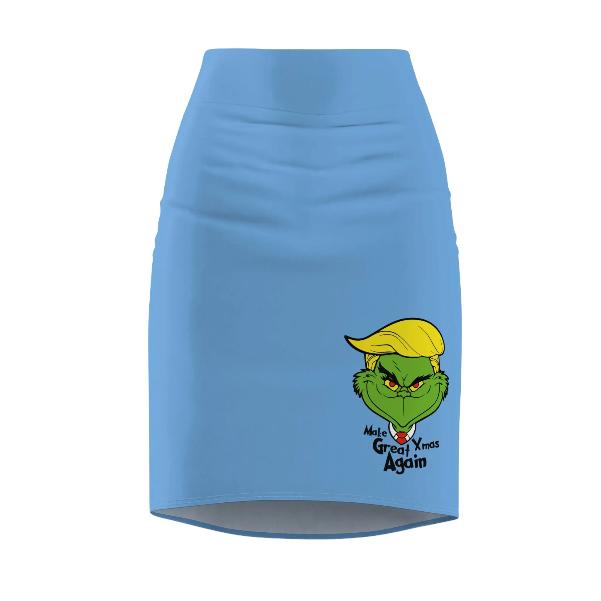 Funny Grinch Christmas Pencil Skirt - Make Great Xmas Again