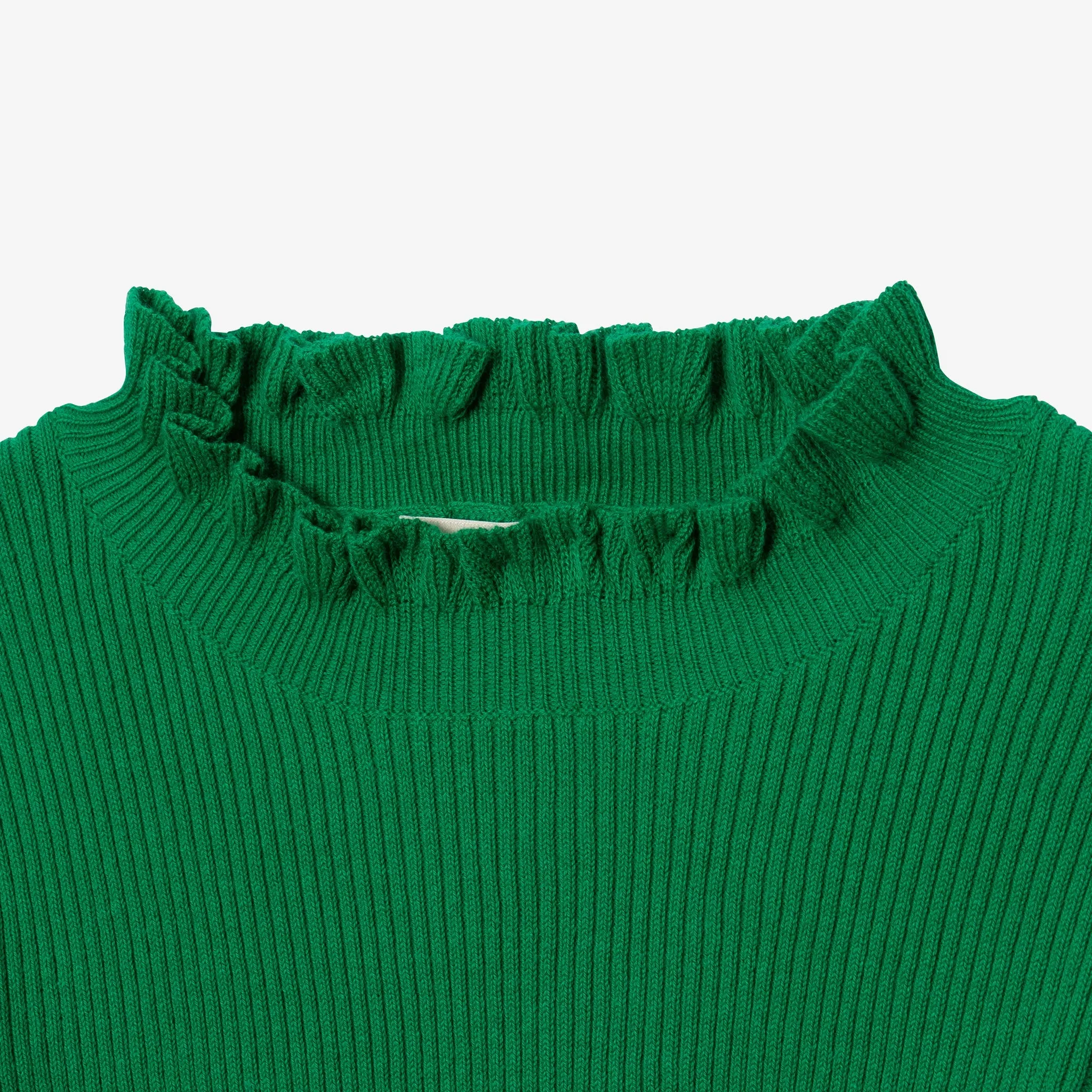 Girls' green knitted sweater