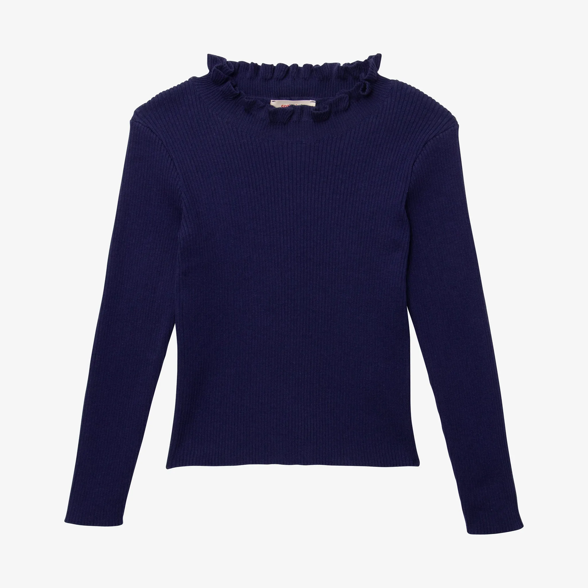 Girls' navy blue knitted sweater