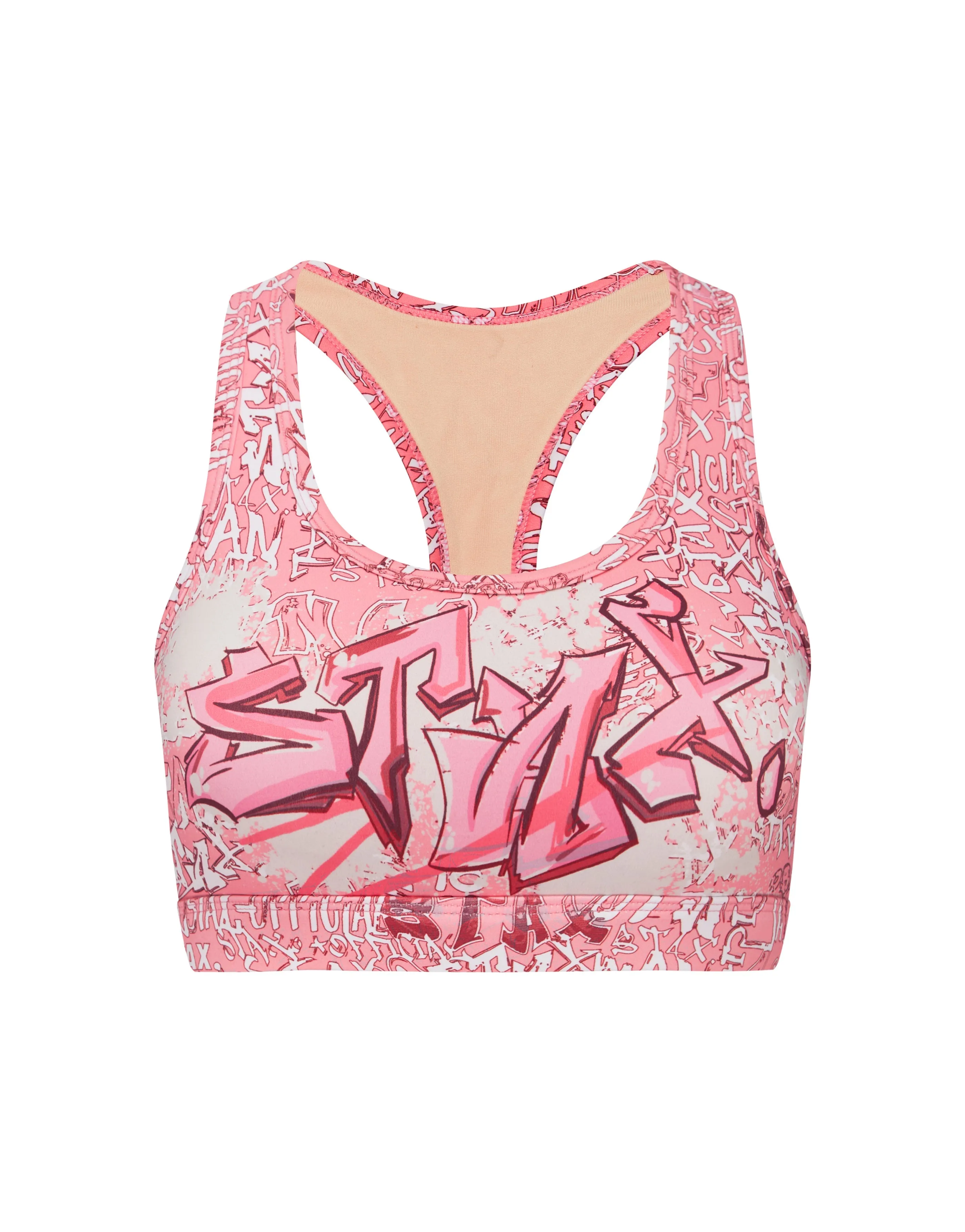 Graffiti Classic Crop - Pink and White