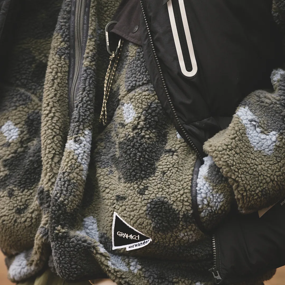 Gramicci x And Wander JQ Tape Fleece Jacket Camo