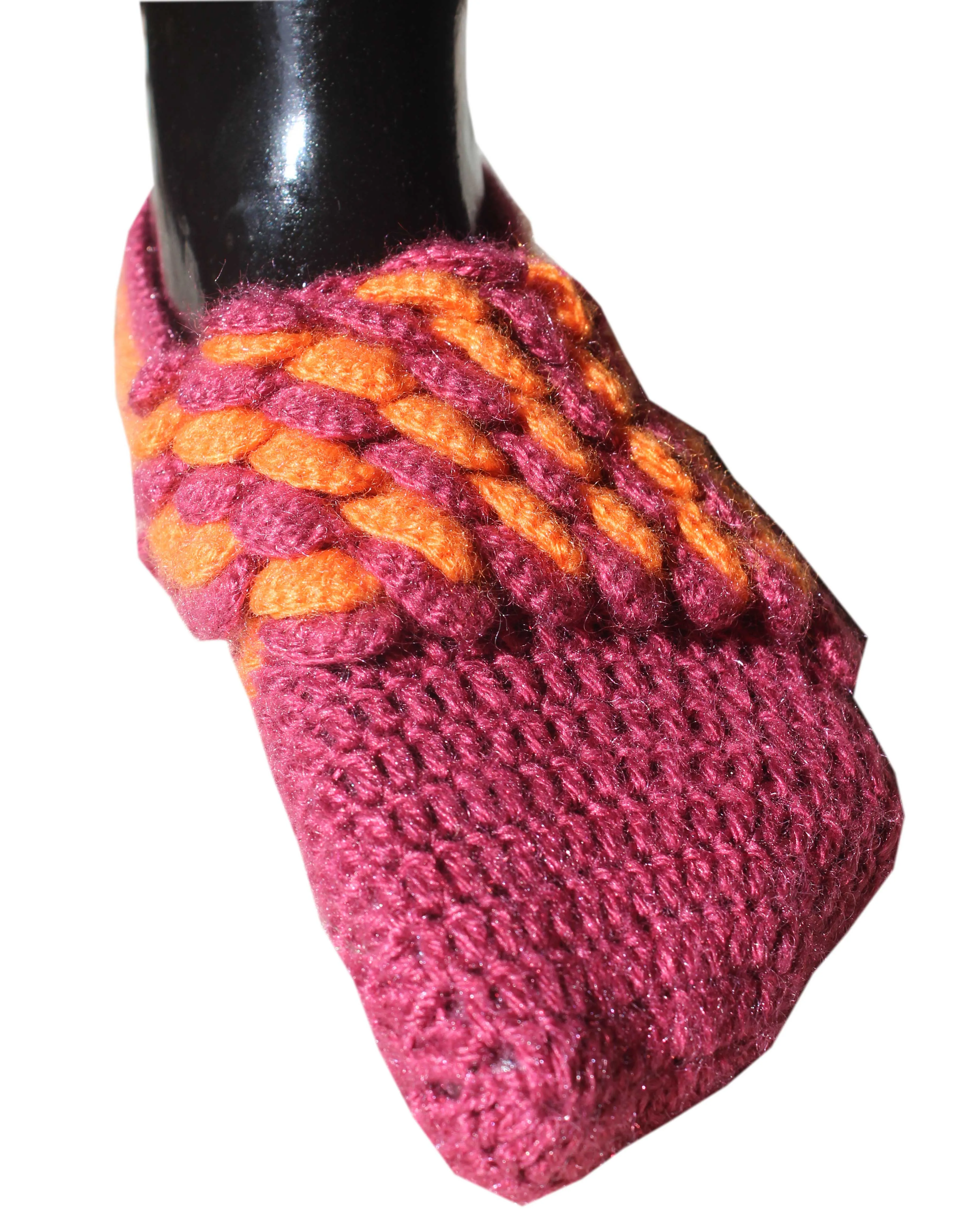 Graminarts Elegant Handmade Woolen Crochet Womens Ankle Length Socks