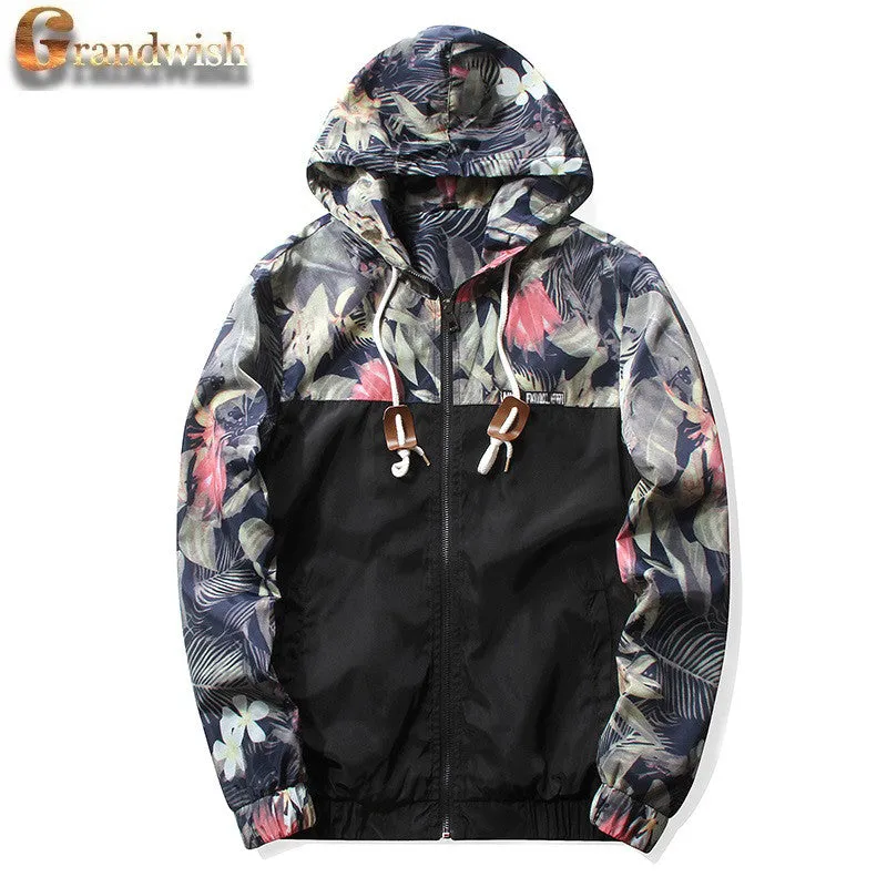 Grandwish 2017 New Men Bomber Jacket Hip Hop Patch Designs Slim Fit Pilot Bomber Jacket Coat Men Jackets Plus Size 4XL,PA571