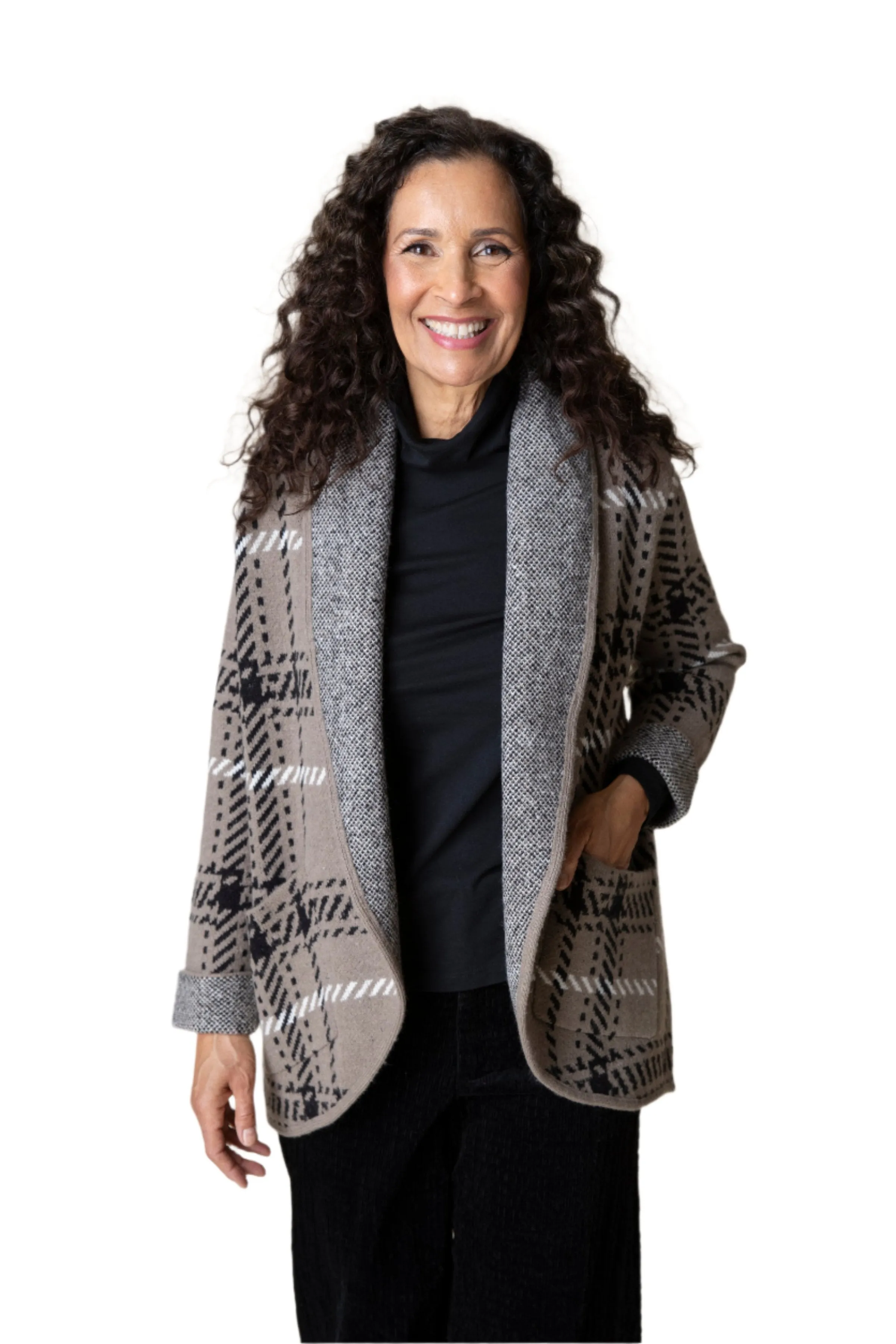 Habitat Cozy Cabin Cardigan in Driftwood - 87227-DRFT - Sizes L - XXL Only!