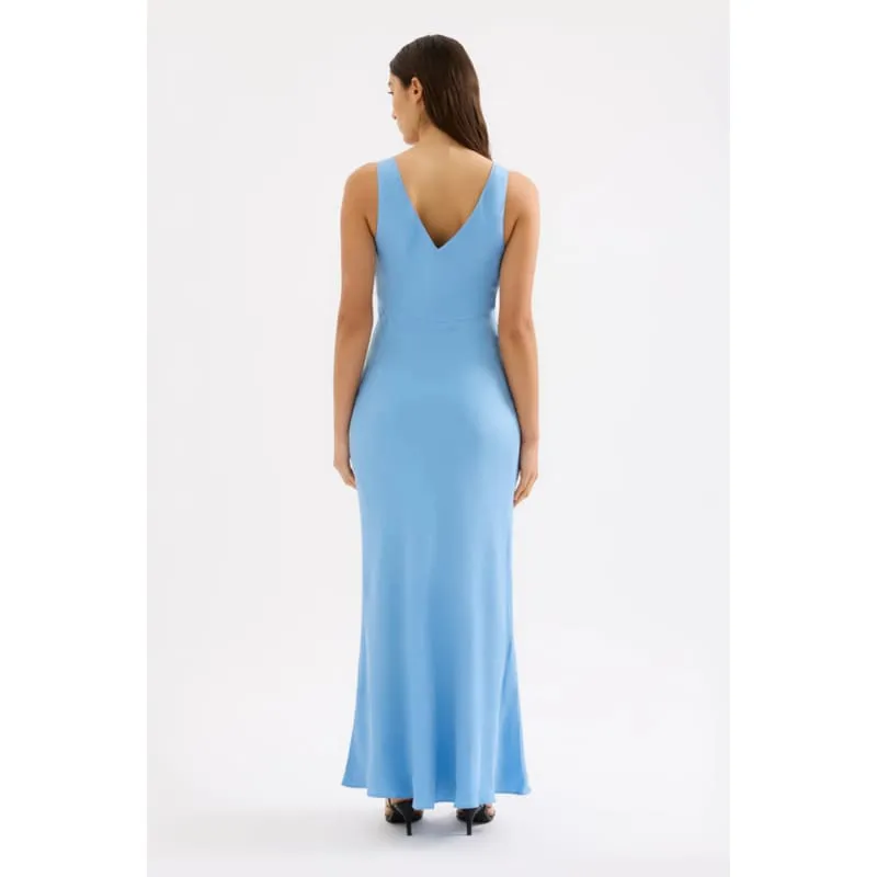 Harper Cupro Maxi Dress | Blue Grotto