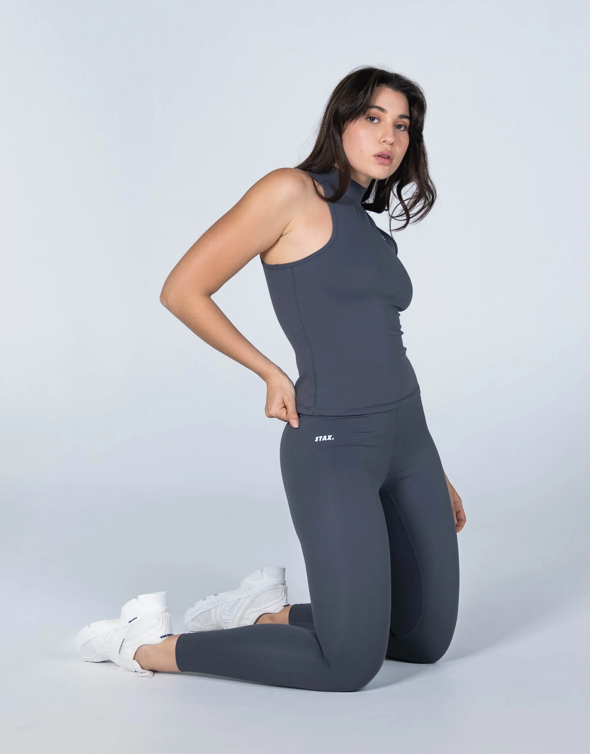 High Neck Body Tank NANDEX ™ - Charcoal Grey