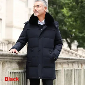 High quality fur collar men winter Jacket casual warm hooded down coats