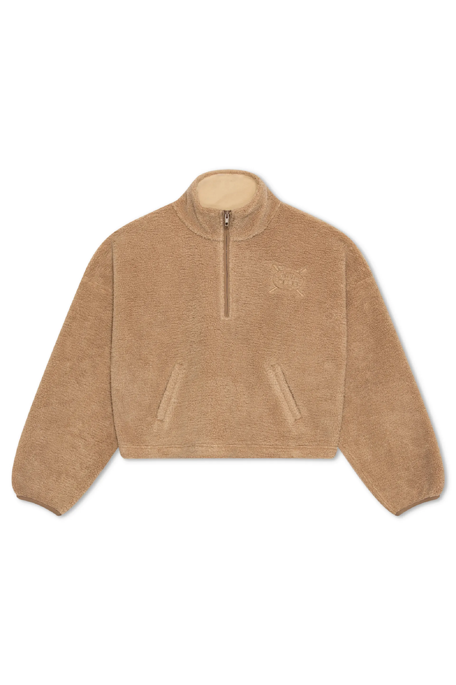 Horton Sherpa Quarter Zip in Brown