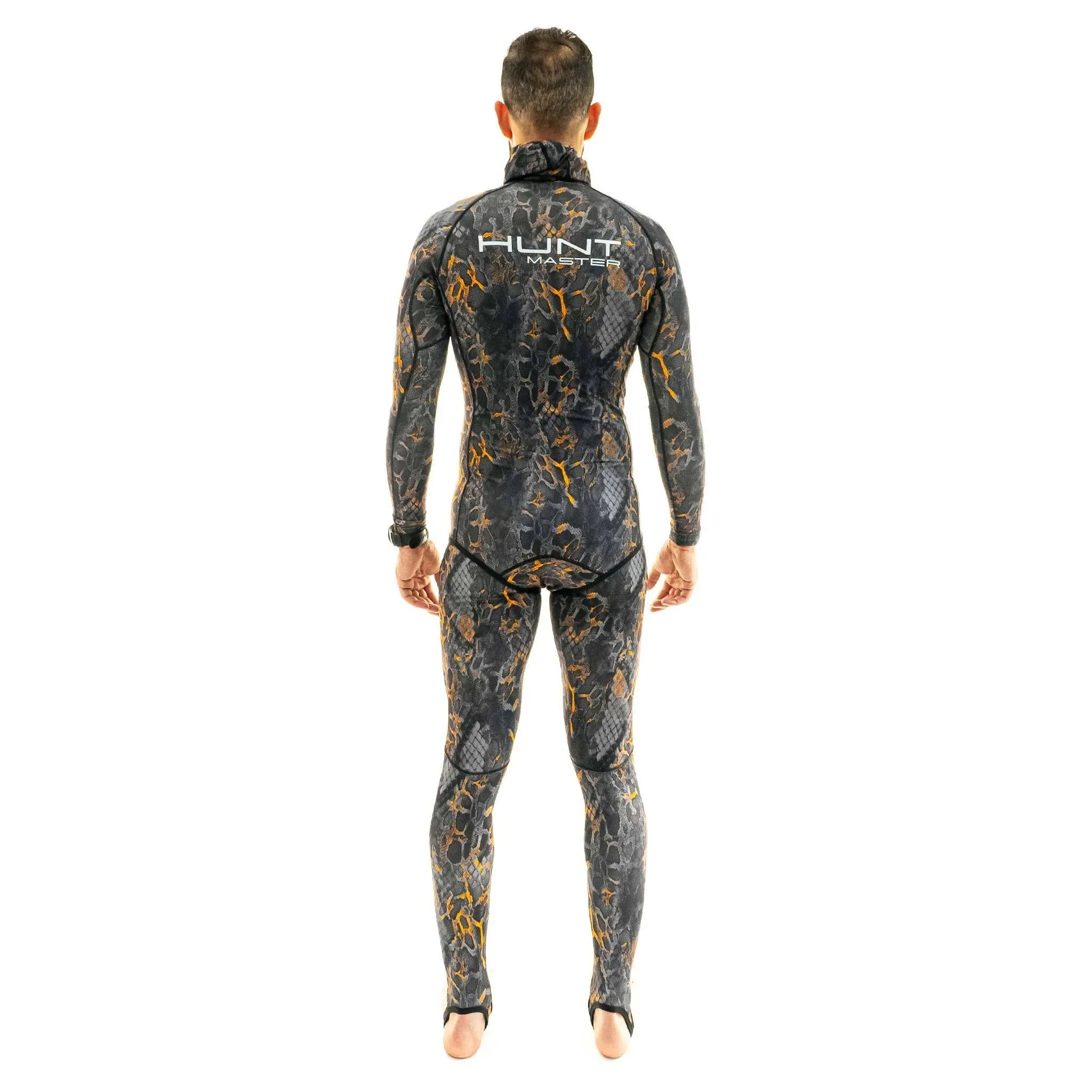 Hunt Master Hooded Spearfishing Rashguard Top & Long John Pants with Chest Pad Combo - Camo - Unisex