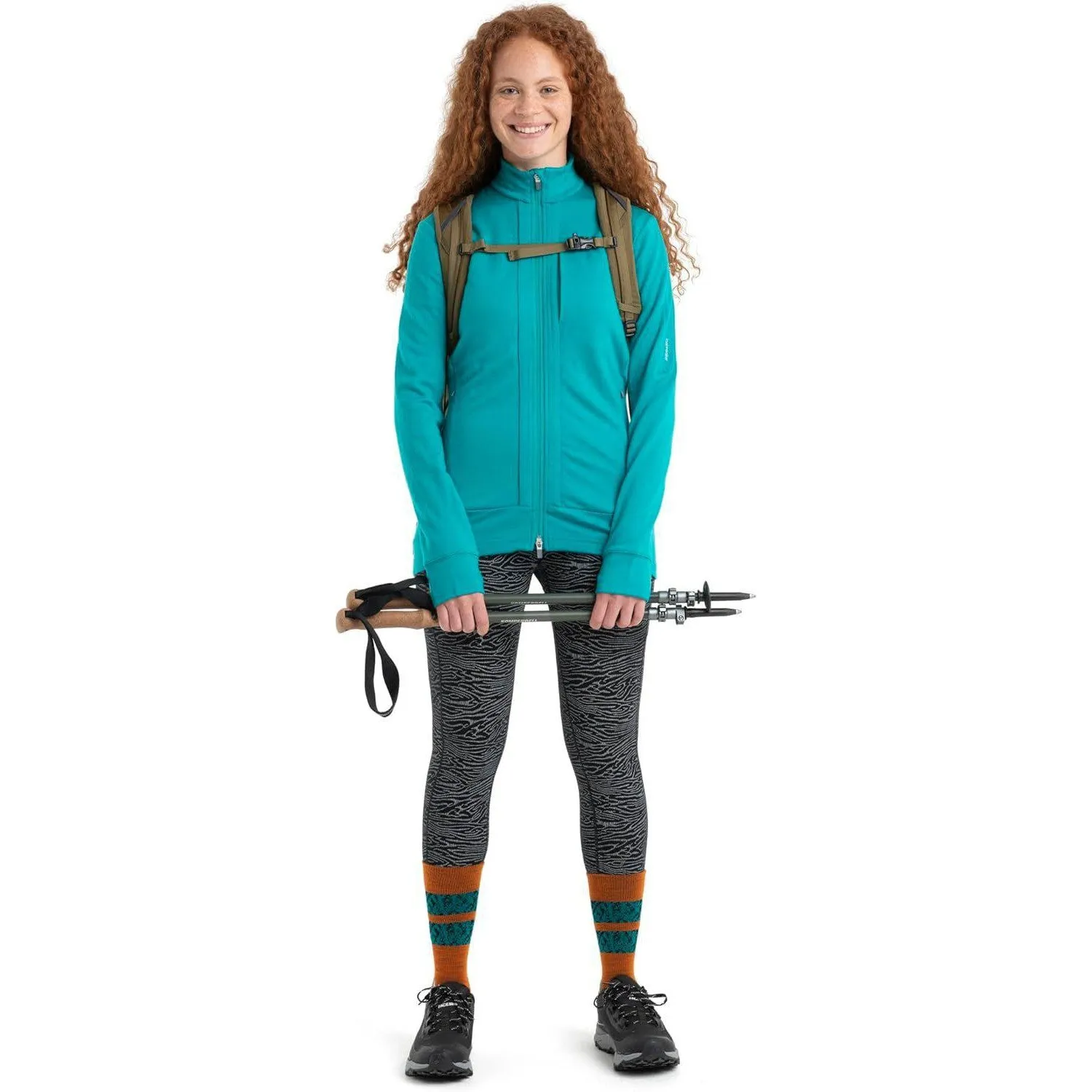 Icebreaker Merino Women's Merino Fastray High Rise Tights Topo Lines