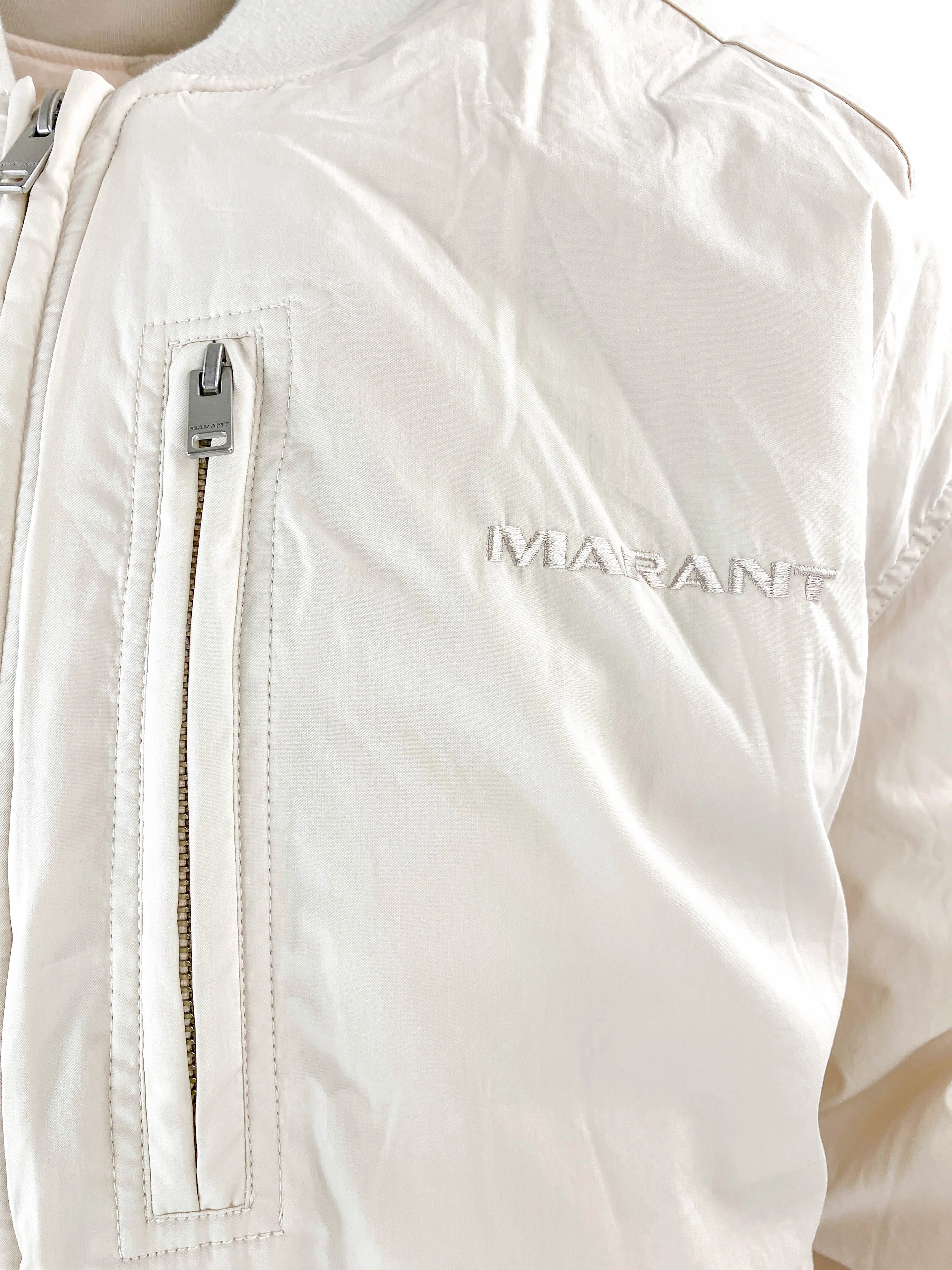 Isabel Marant Bakya Bomber Jacket in Beige