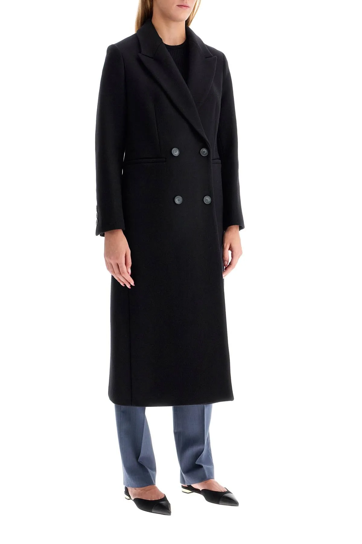 IVY OAK cayenne double-breasted wool coat