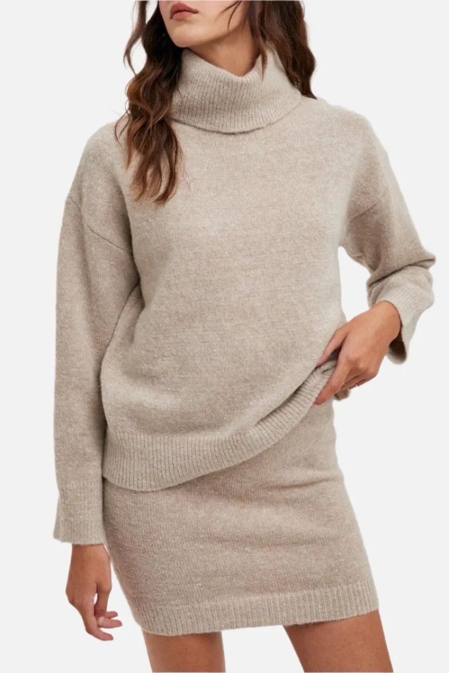 Jenny Knit Turtleneck & Mini Skirt Set