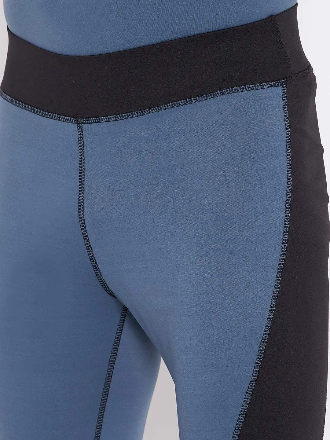 JUMP USA Men Blue Colorblock Active Wear Tights