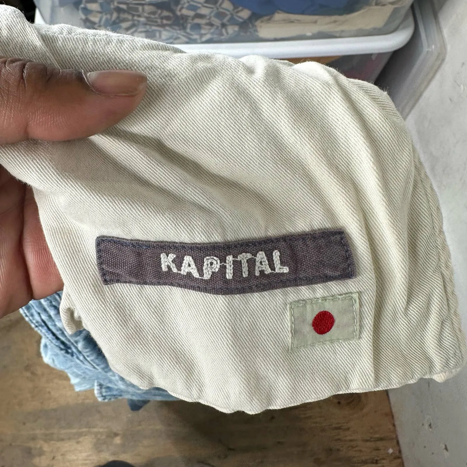 Kapital Light Wash Cargo Pants