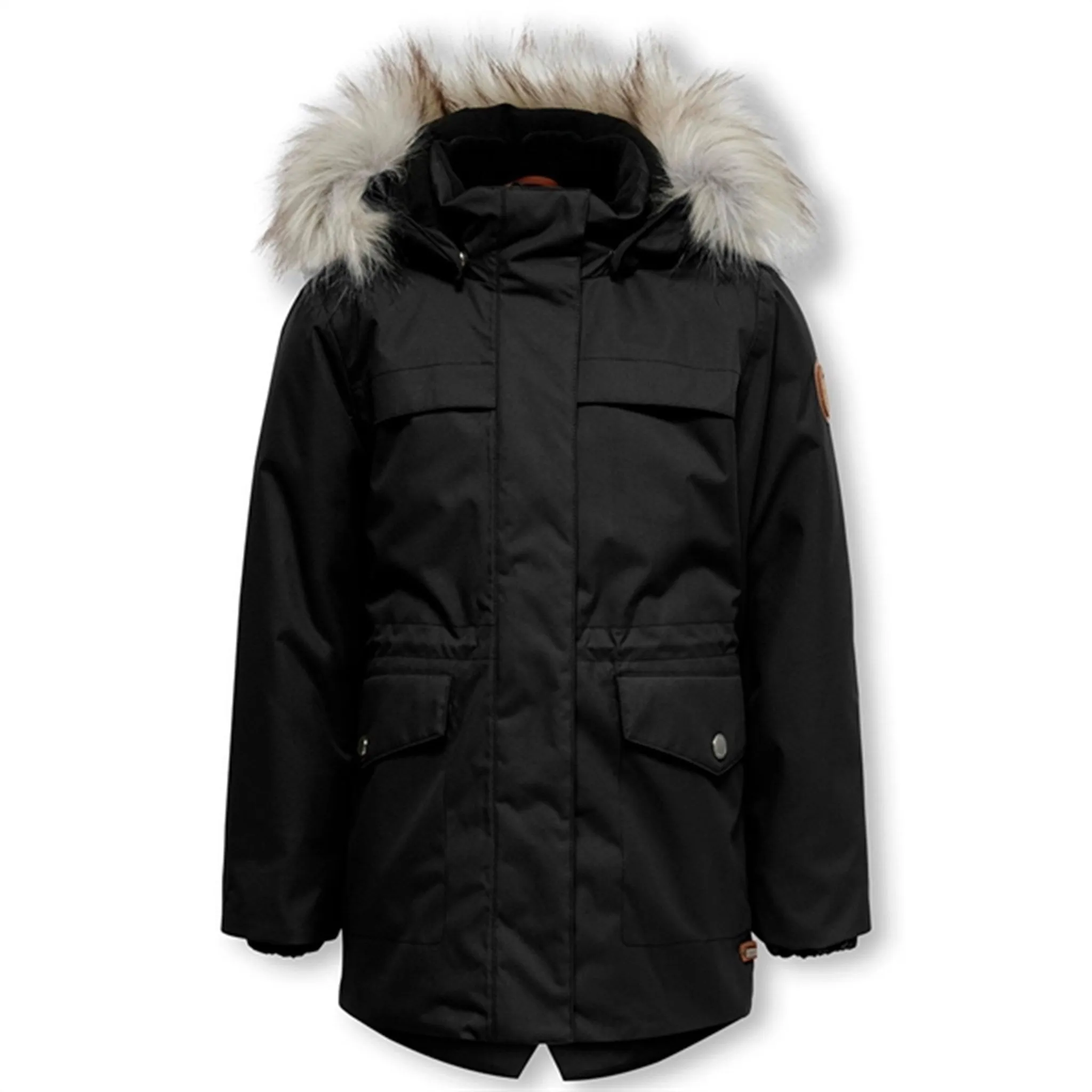 kids only Black Newliva Waterproof Fur Parka Coat