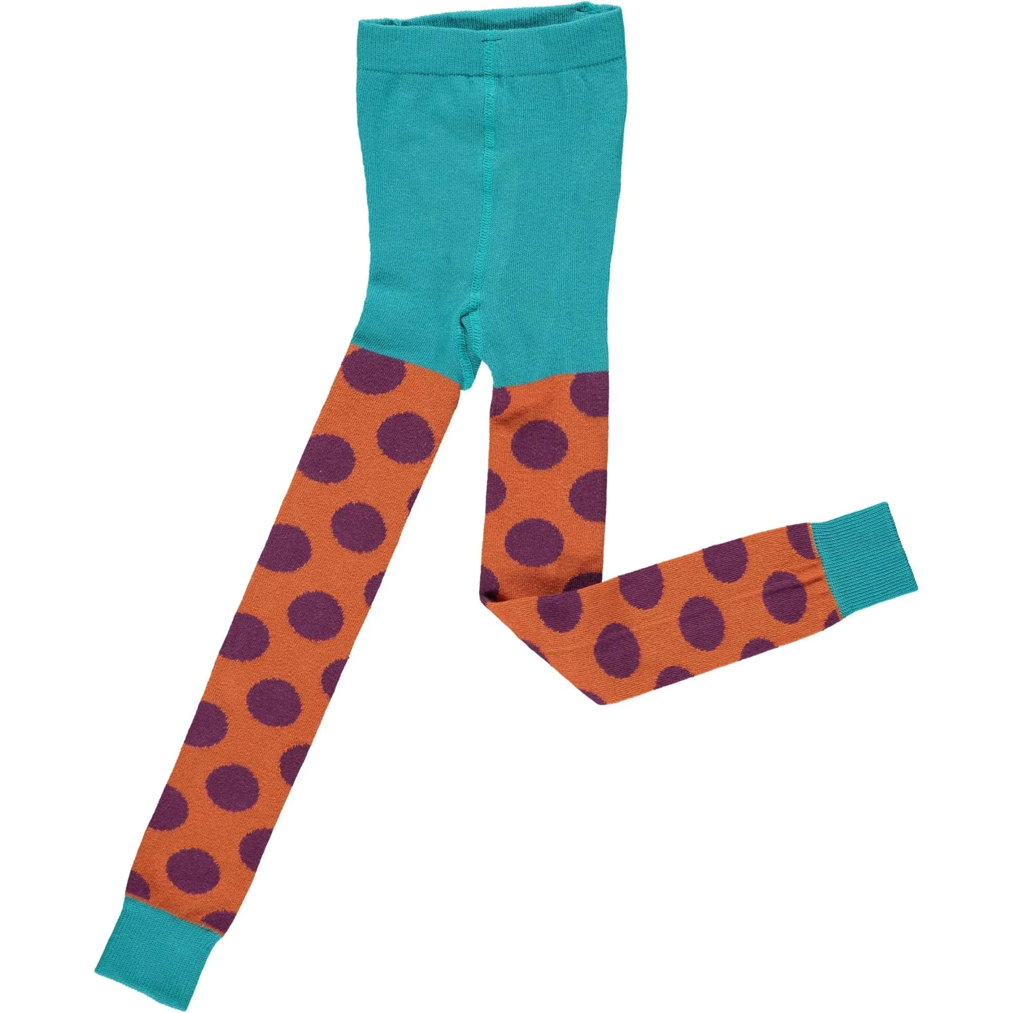 Kids Orange Big Spot Footless Tights