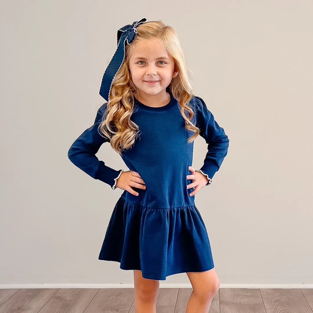 Knit Party Dress - Navy