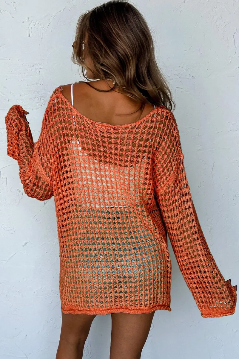 Lacey Crochet Tunic Sweater