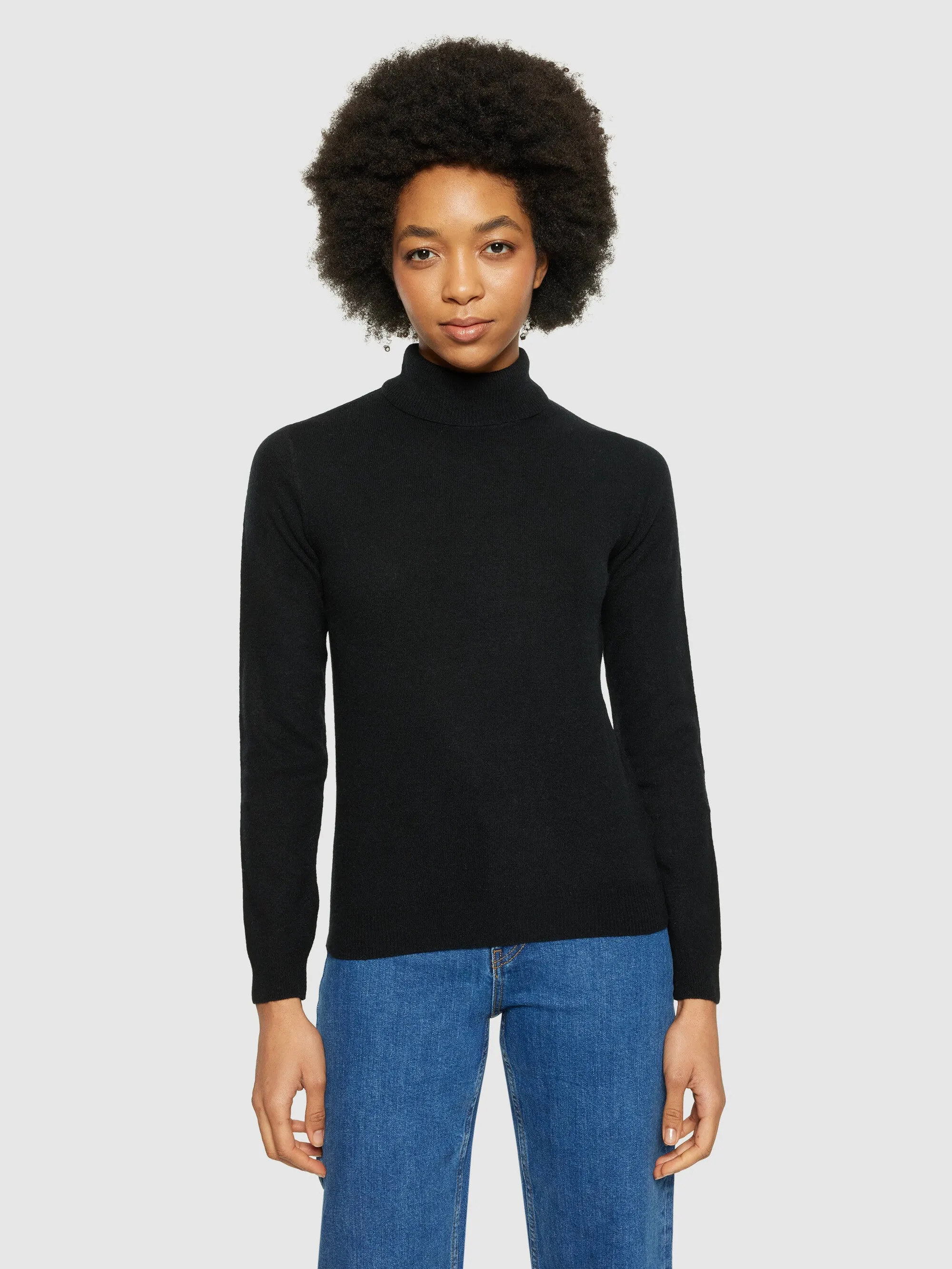 Lambswool roll neck - Black Jet