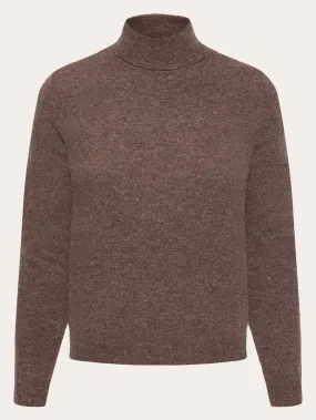 Lambswool roll neck - Demitasse (brown)