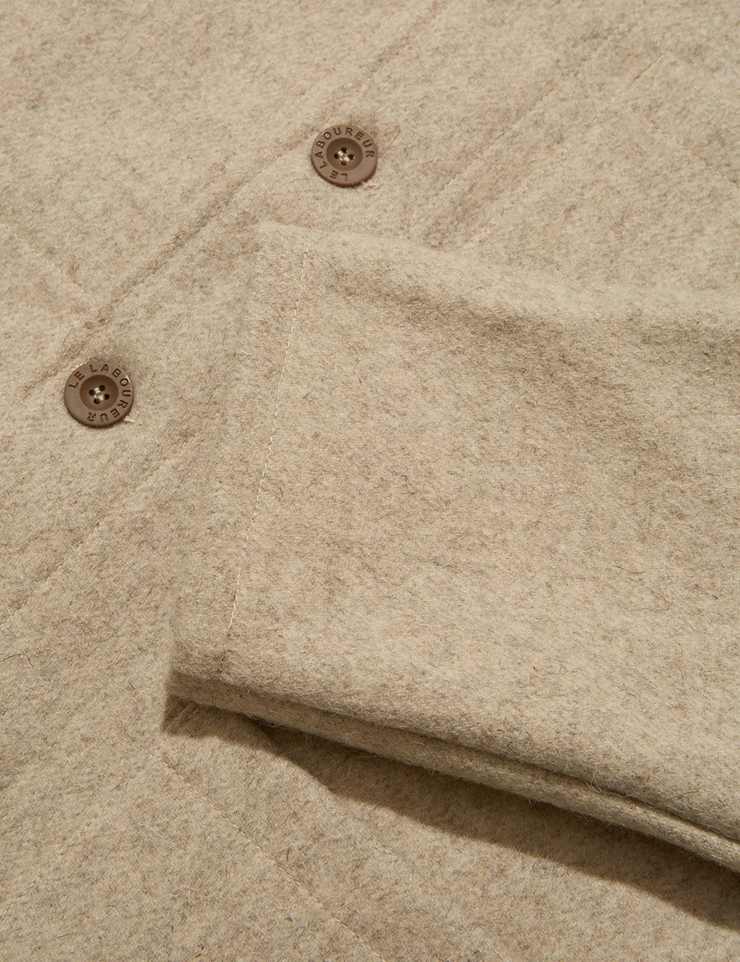 Le Laboureur Burel Wool Work Jacket - Beige