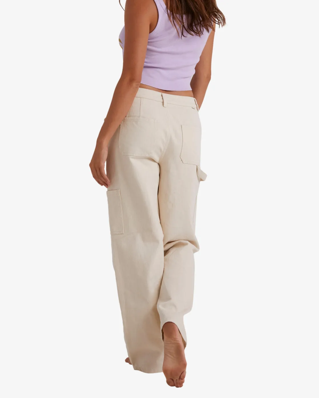 Leia Cargo Pants - White Cap