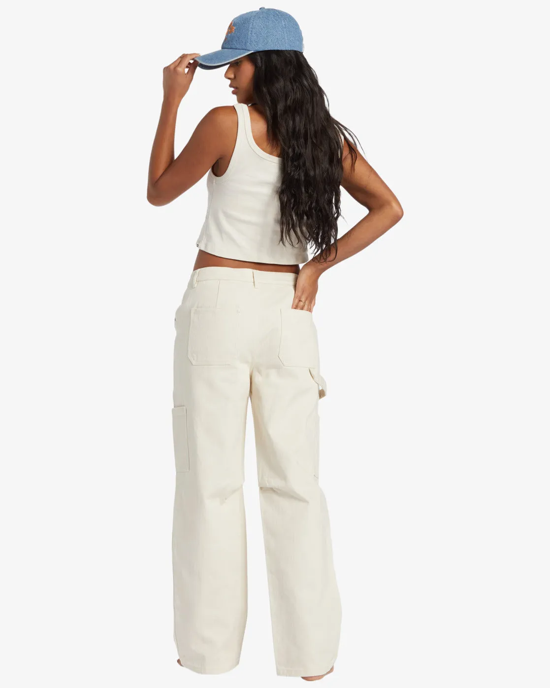 Leia Cargo Pants - White Cap