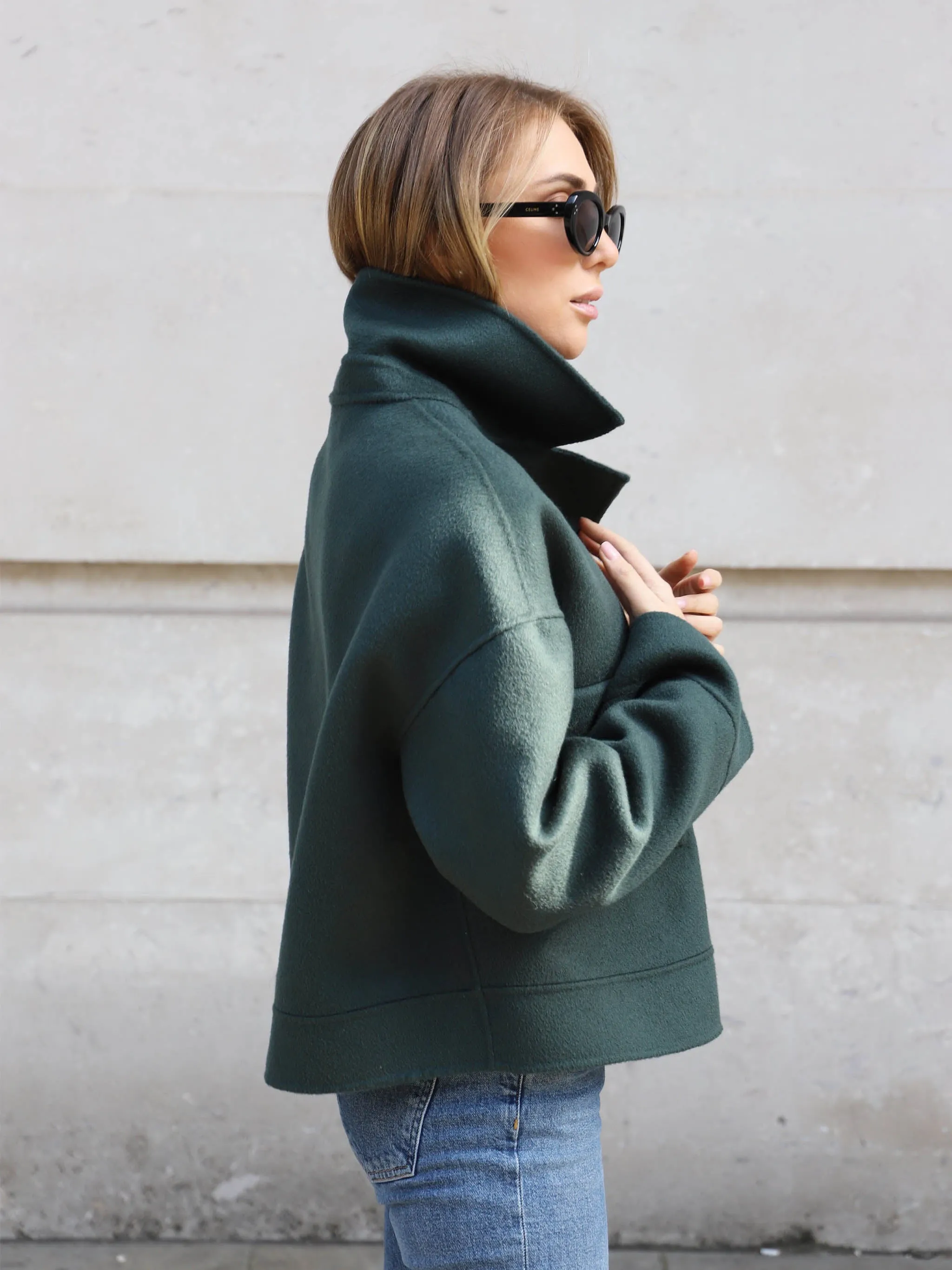 London Cashmere Jacket Green