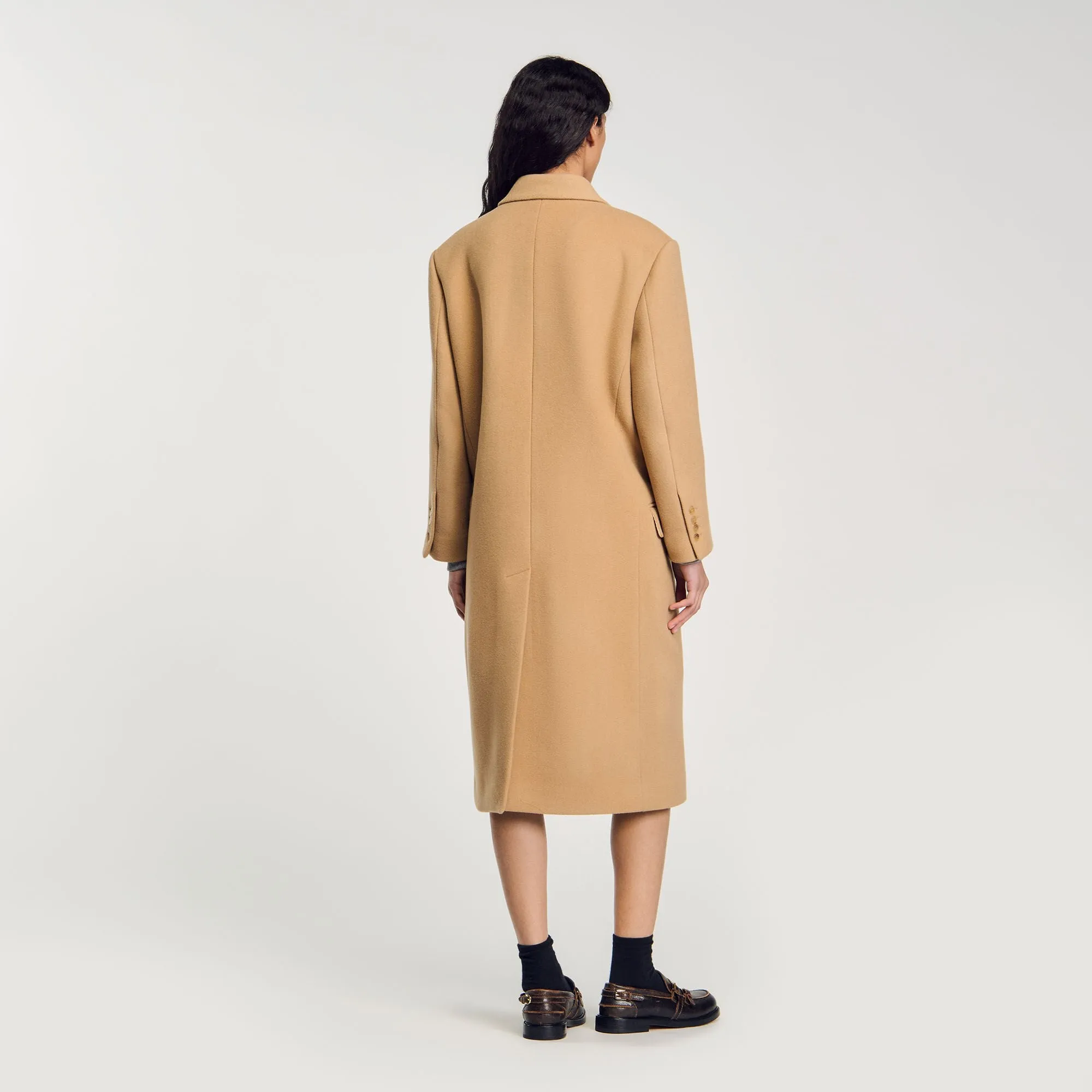 Long Wool-Blend Coat