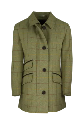 LTW02 - Women's Tailored Tweed Coat - WHEAT