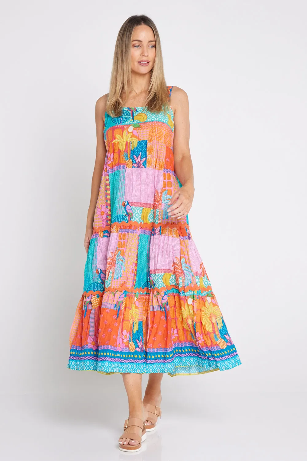 Luna Cotton Maxi Dress - Candy