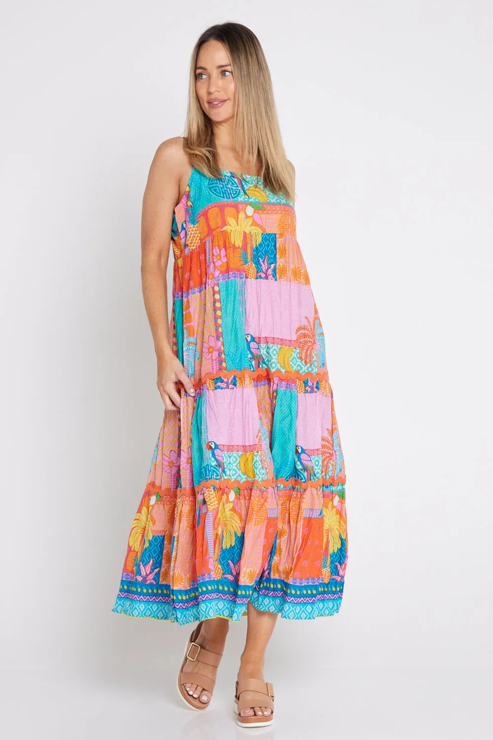 Luna Cotton Maxi Dress - Candy