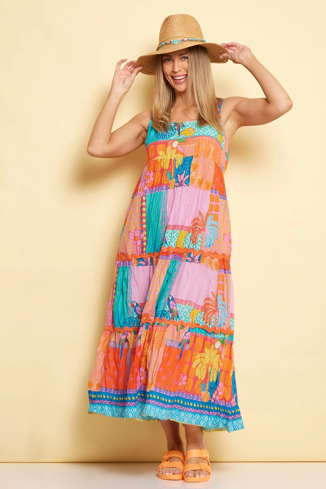 Luna Cotton Maxi Dress - Candy