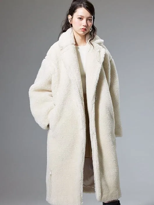 Luxe Lamb Wool Mid-Length Coat