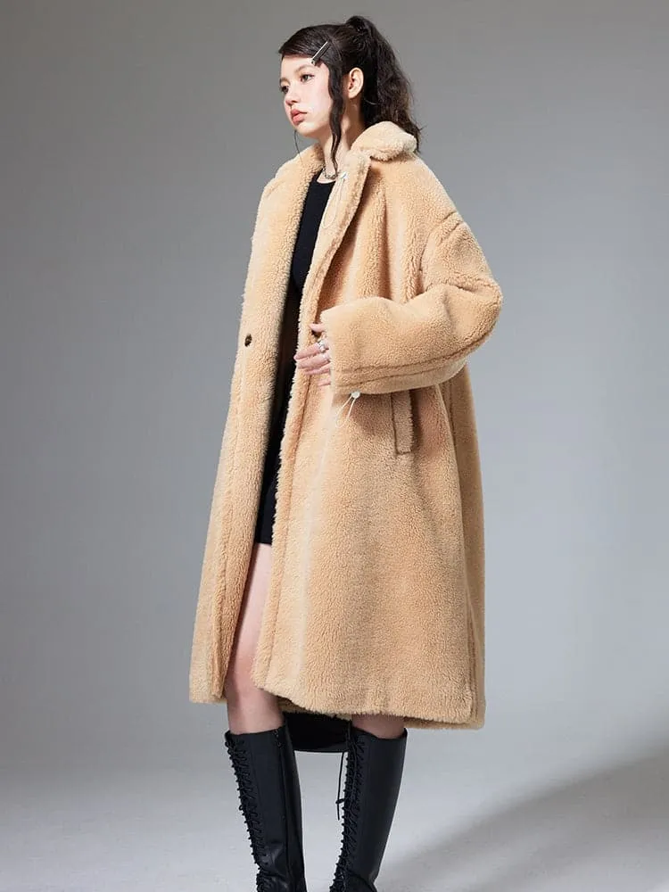 Luxe Lamb Wool Mid-Length Coat