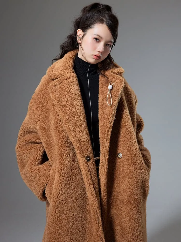 Luxe Lamb Wool Mid-Length Coat