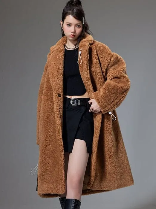 Luxe Lamb Wool Mid-Length Coat