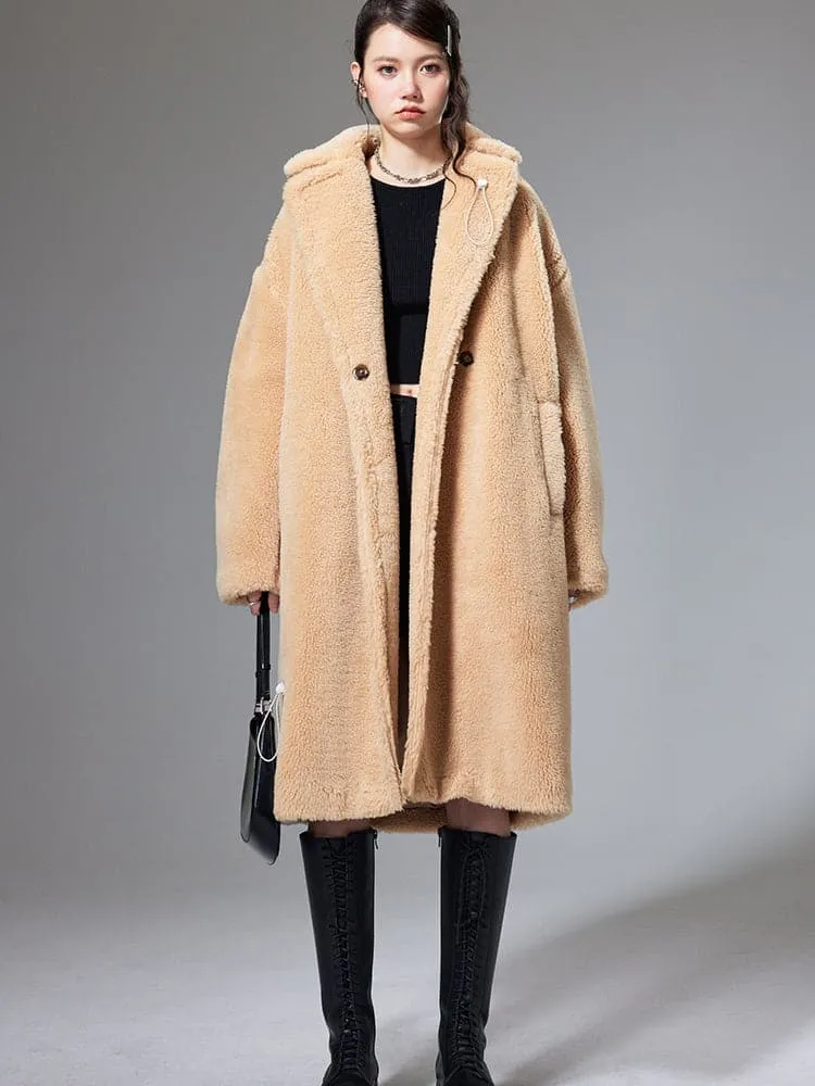 Luxe Lamb Wool Mid-Length Coat