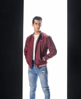 Maroon Bomber Jacket